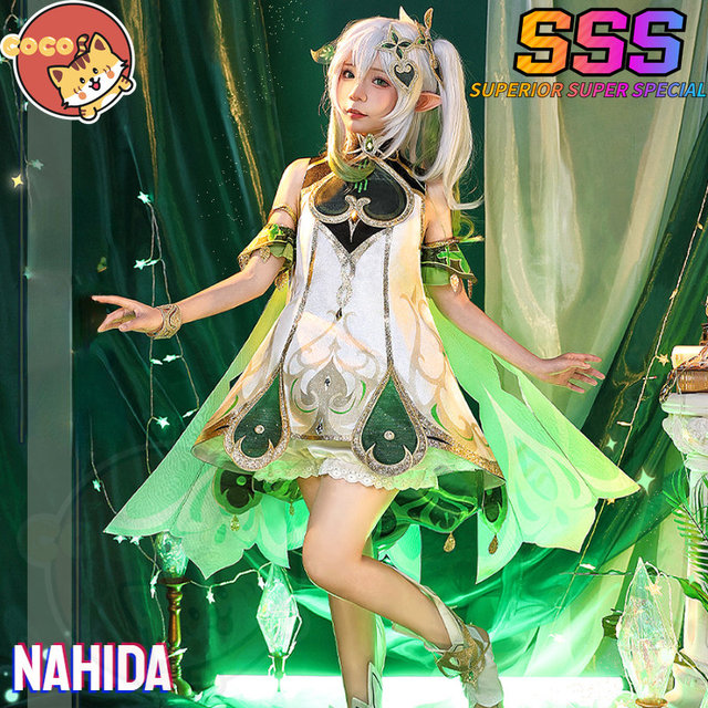 Cocos-sss Game Genshin Impact Nahida Cosplay Costume Game Genshin Impact  Cosplay Lesser Lord Nahida Halloween Costume And Wig - Cosplay Costumes -  AliExpress